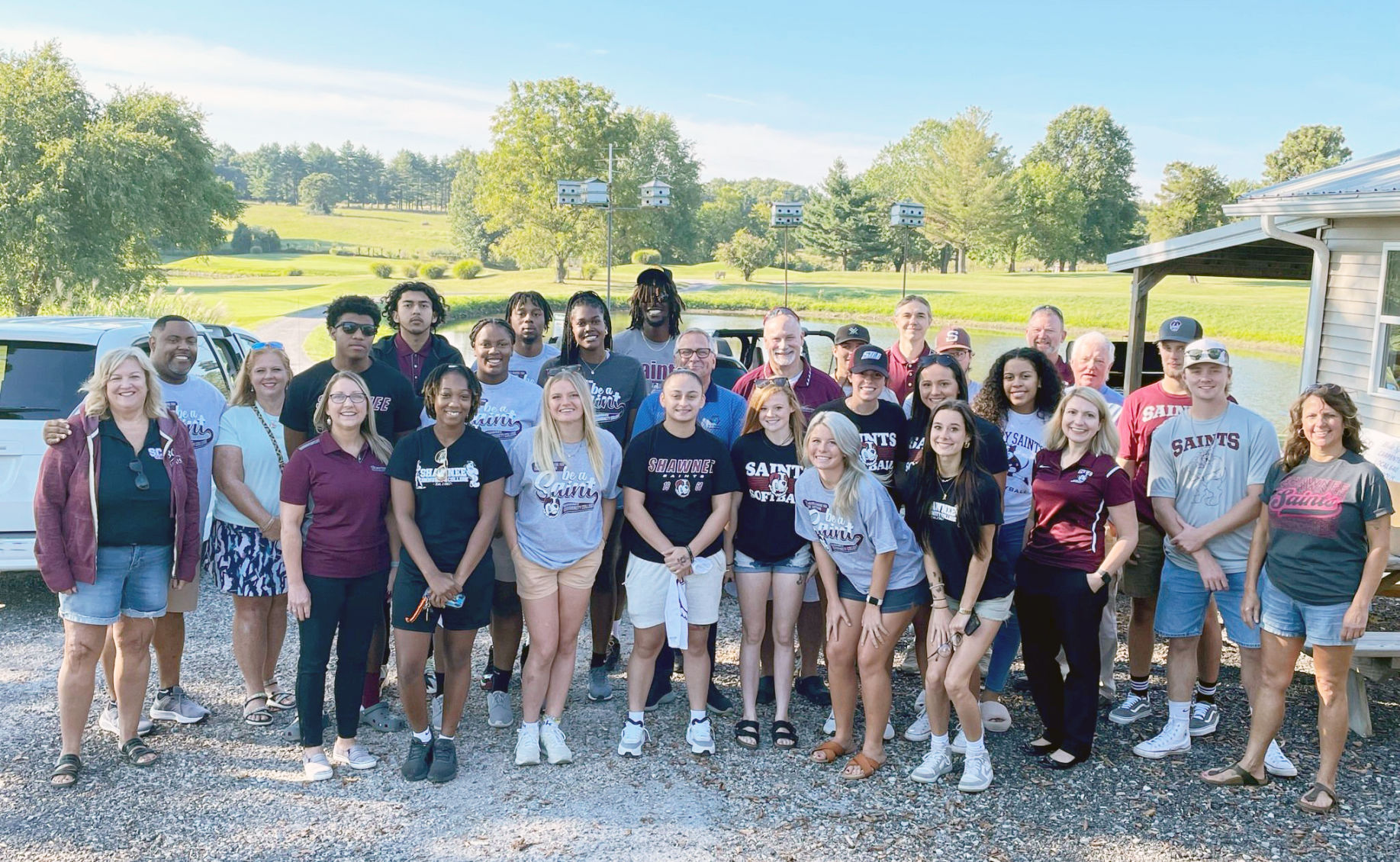 Bost visits with SCC students